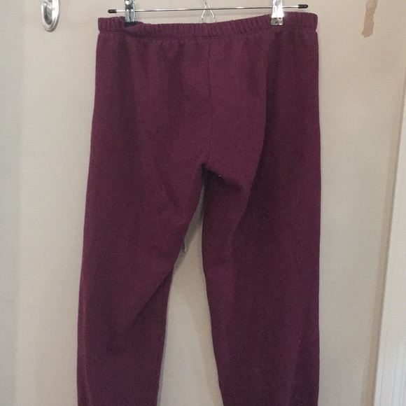 PINK Cuffed Maroon Sweatpants - Picture 3 of 3